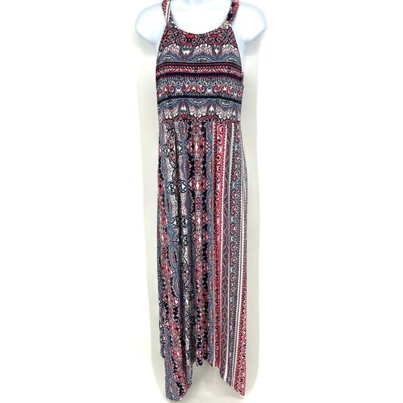 Soma Paisley Asymmetrical Shark Bite Hem Maxi Dress Size Small - Picture 1 of 9